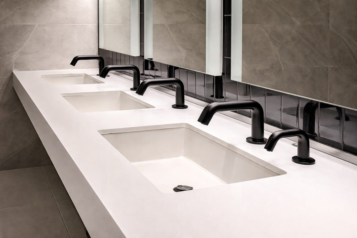 Matte black faucets